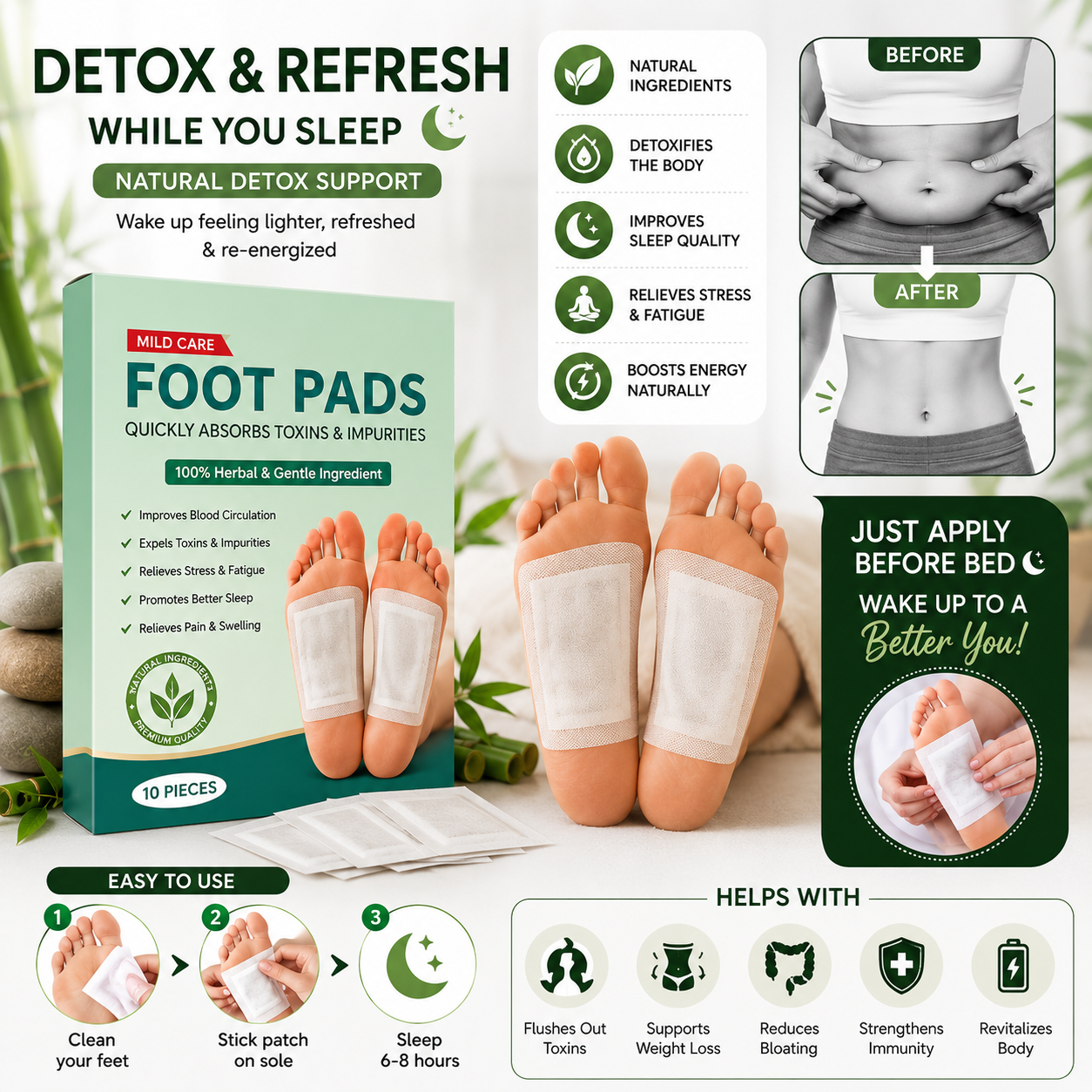 Premium Detox Foot Patches(Pack of 20)